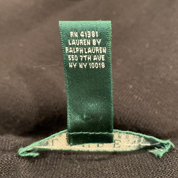 Lauren Ralph Lauren ruffle neck Black sweater Silk and Cotton Blend Size Small - Picture 11 of 13